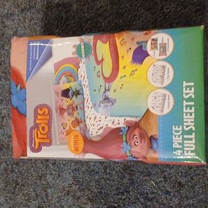 Trolls 4 Piece Full Sheet Set